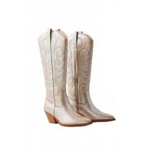 NEW MATISSE women's dixie platino western boot in gold